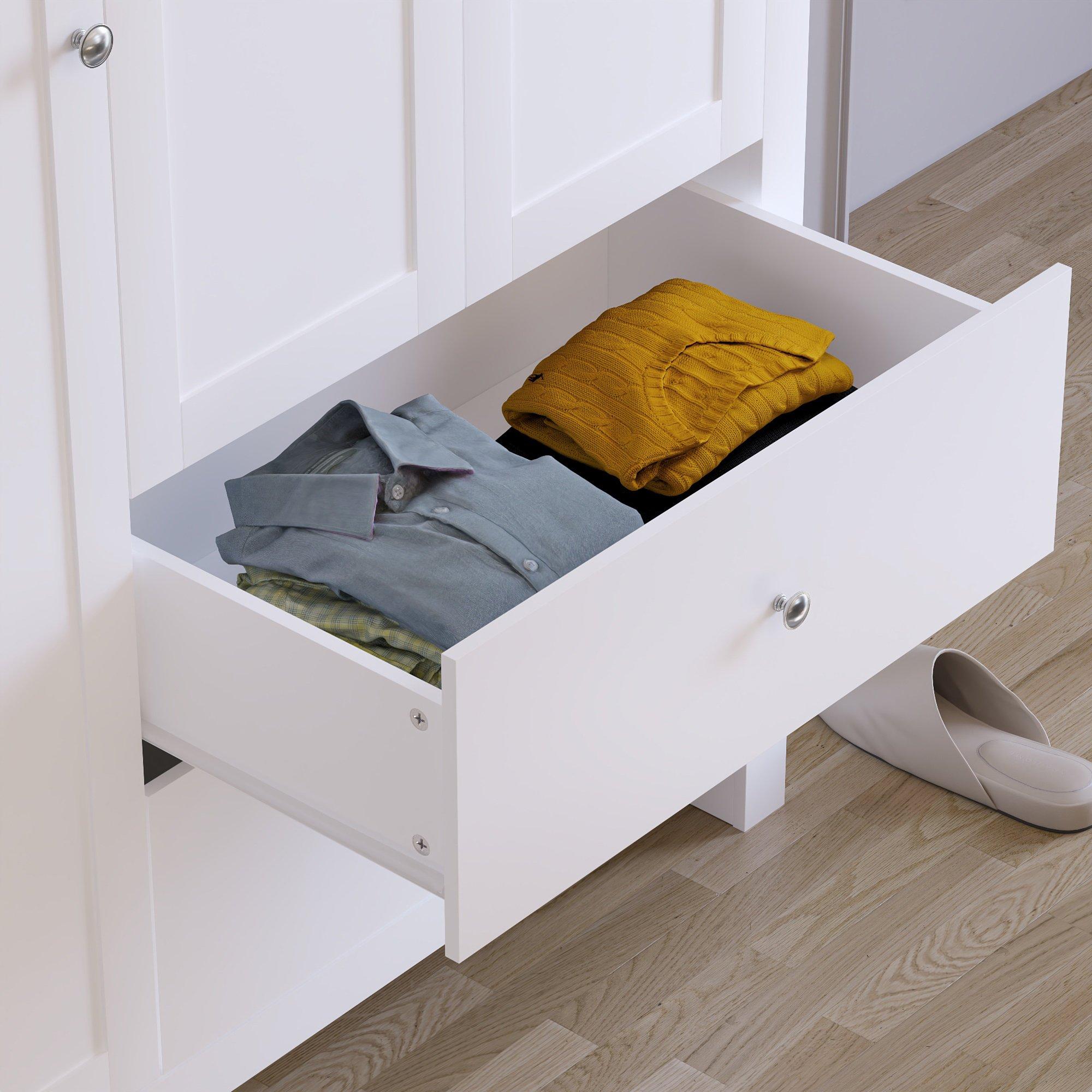 White - Lassic - Vida Designs Arlington 3 Door 2 Drawer Wardrobe - 7