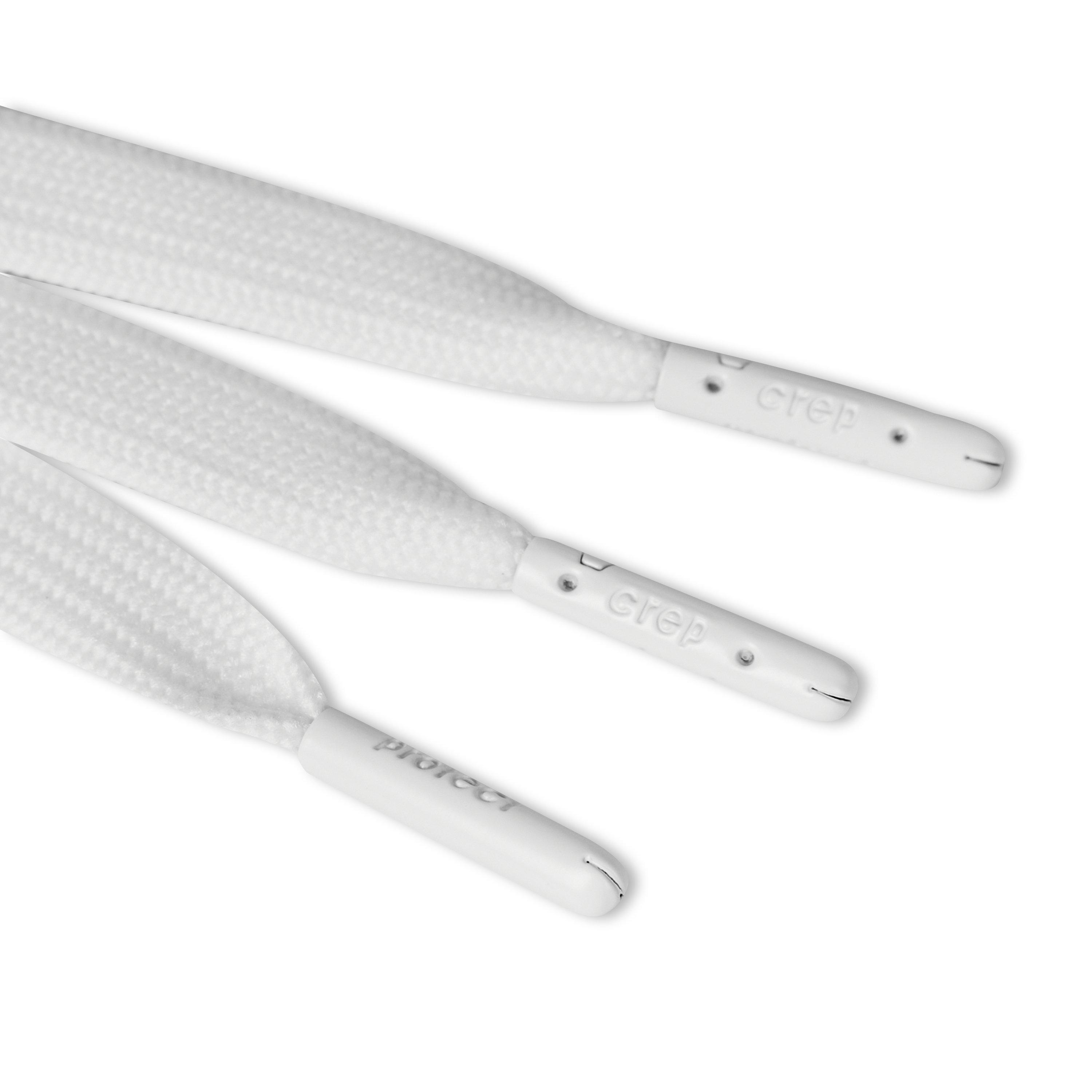 White - Crep Protect - Protect Flat Pre-Treated Laces - 3