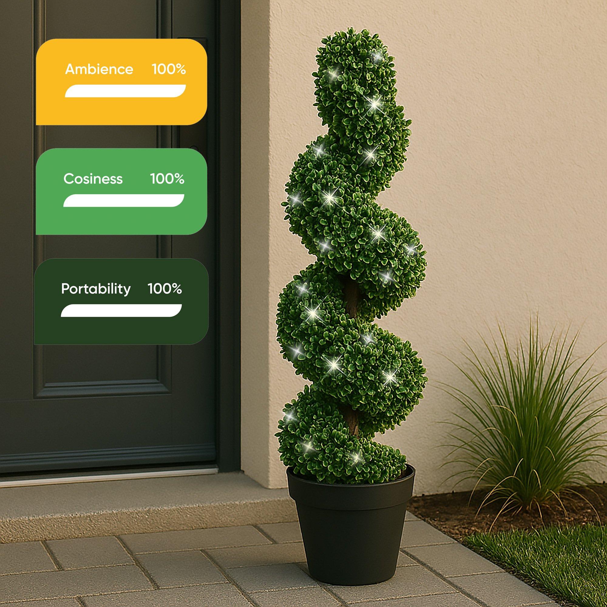 Green - Streetwize - Solar Twist Topairy in Pot - 3