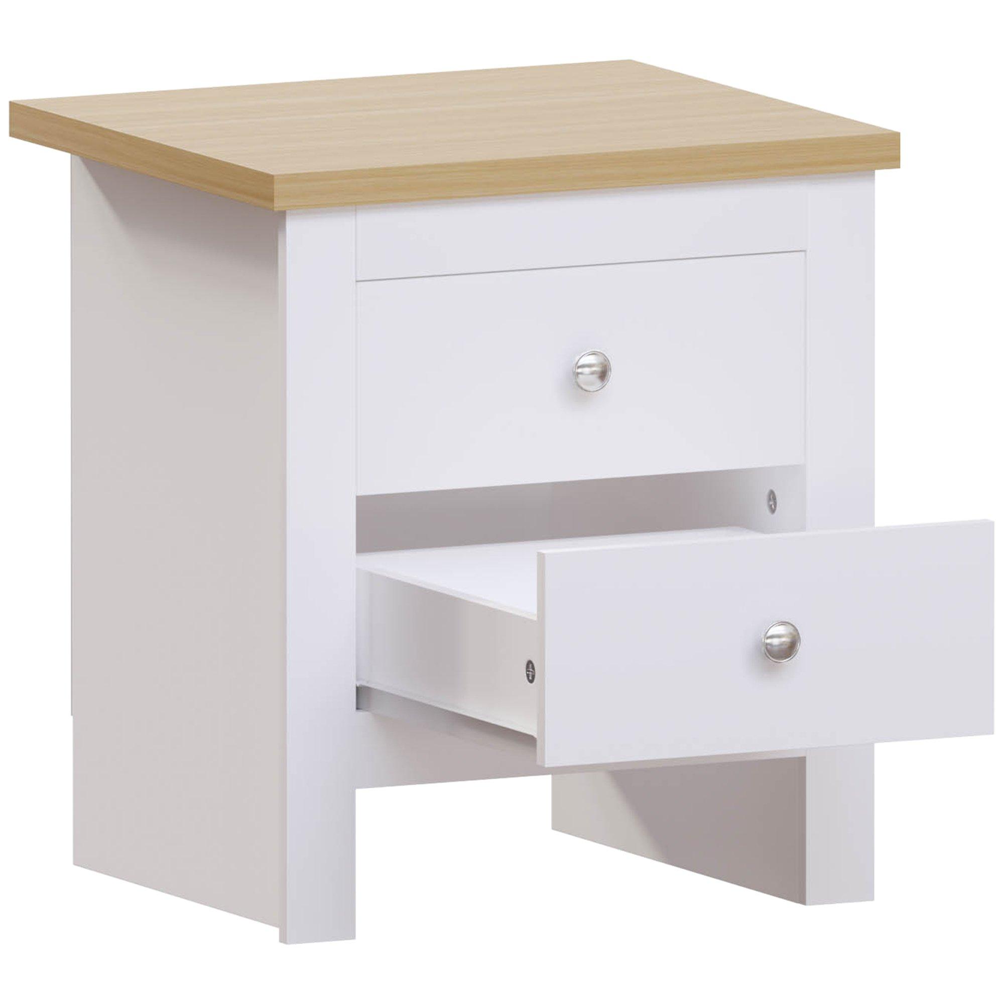 White - Lassic - Vida Designs Arlington 2 Drawer Bedside Chest - 7