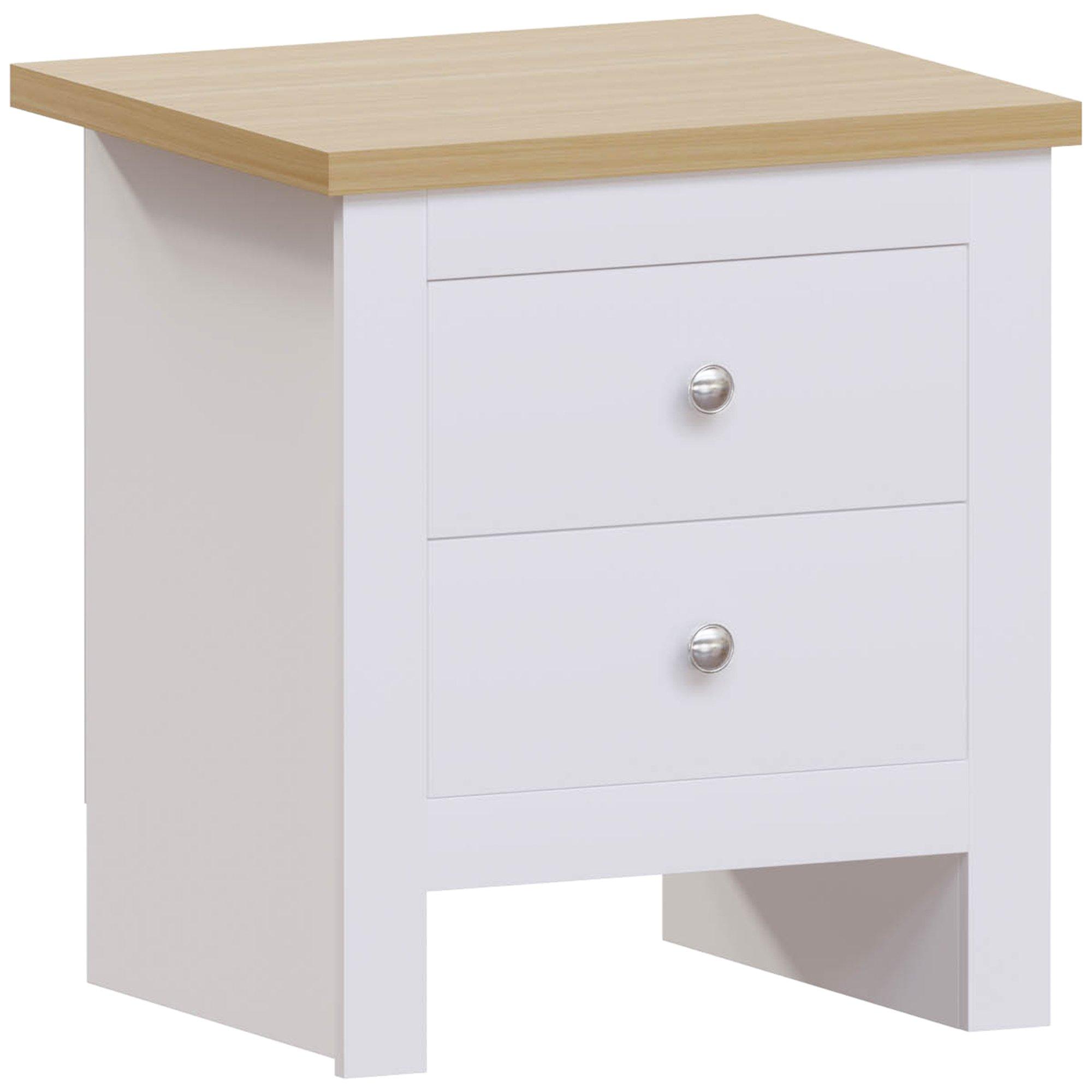 White - Lassic - Vida Designs Arlington 2 Drawer Bedside Chest - 8