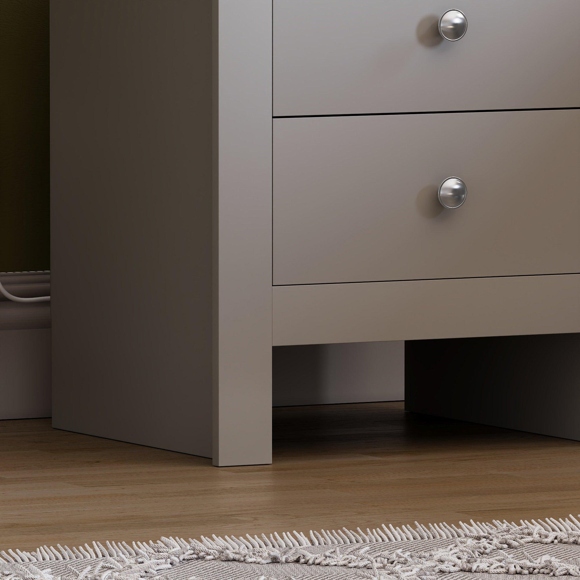 Grey - Lassic - Vida Designs Arlington 2 Drawer Bedside Chest - 6
