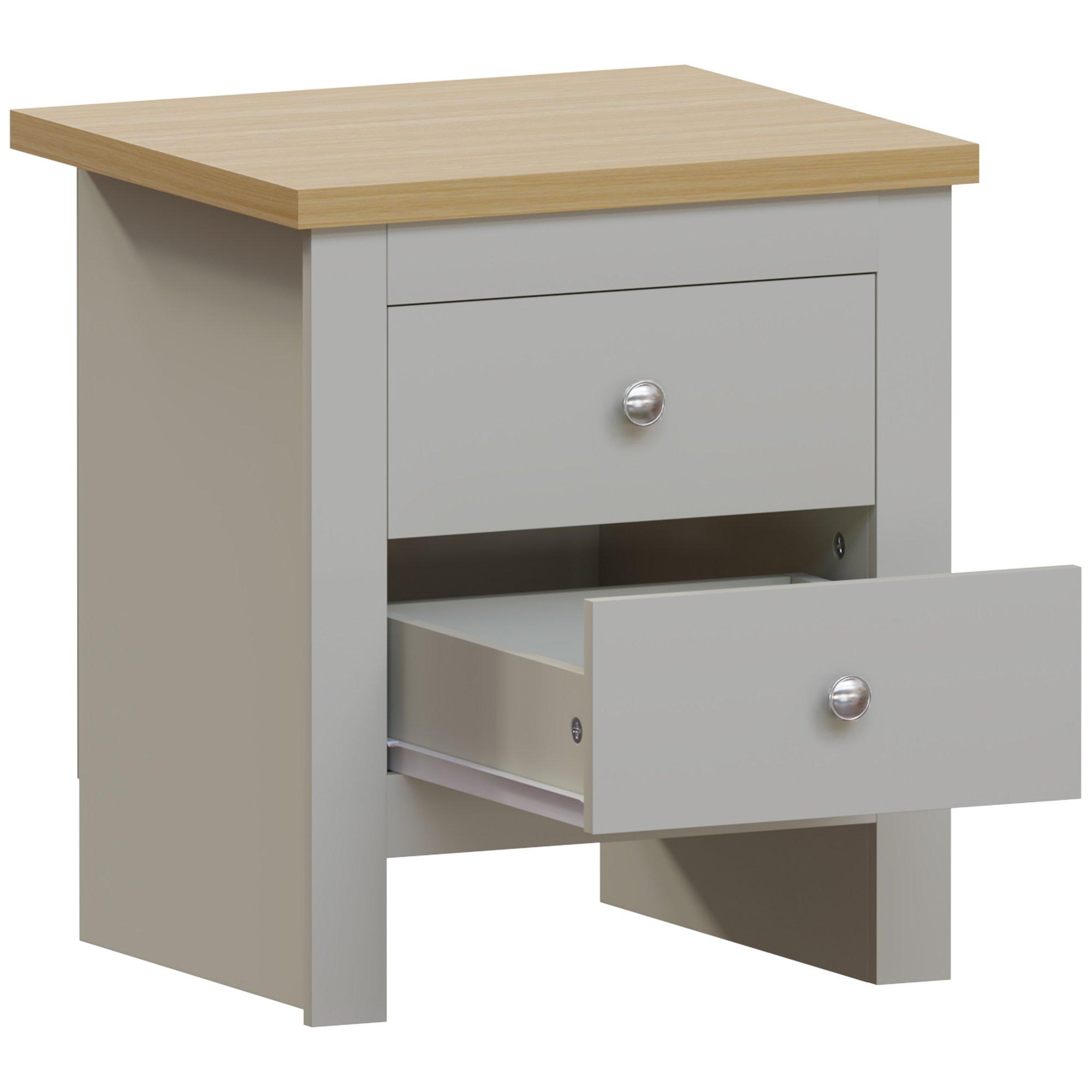 Grey - Lassic - Vida Designs Arlington 2 Drawer Bedside Chest - 7