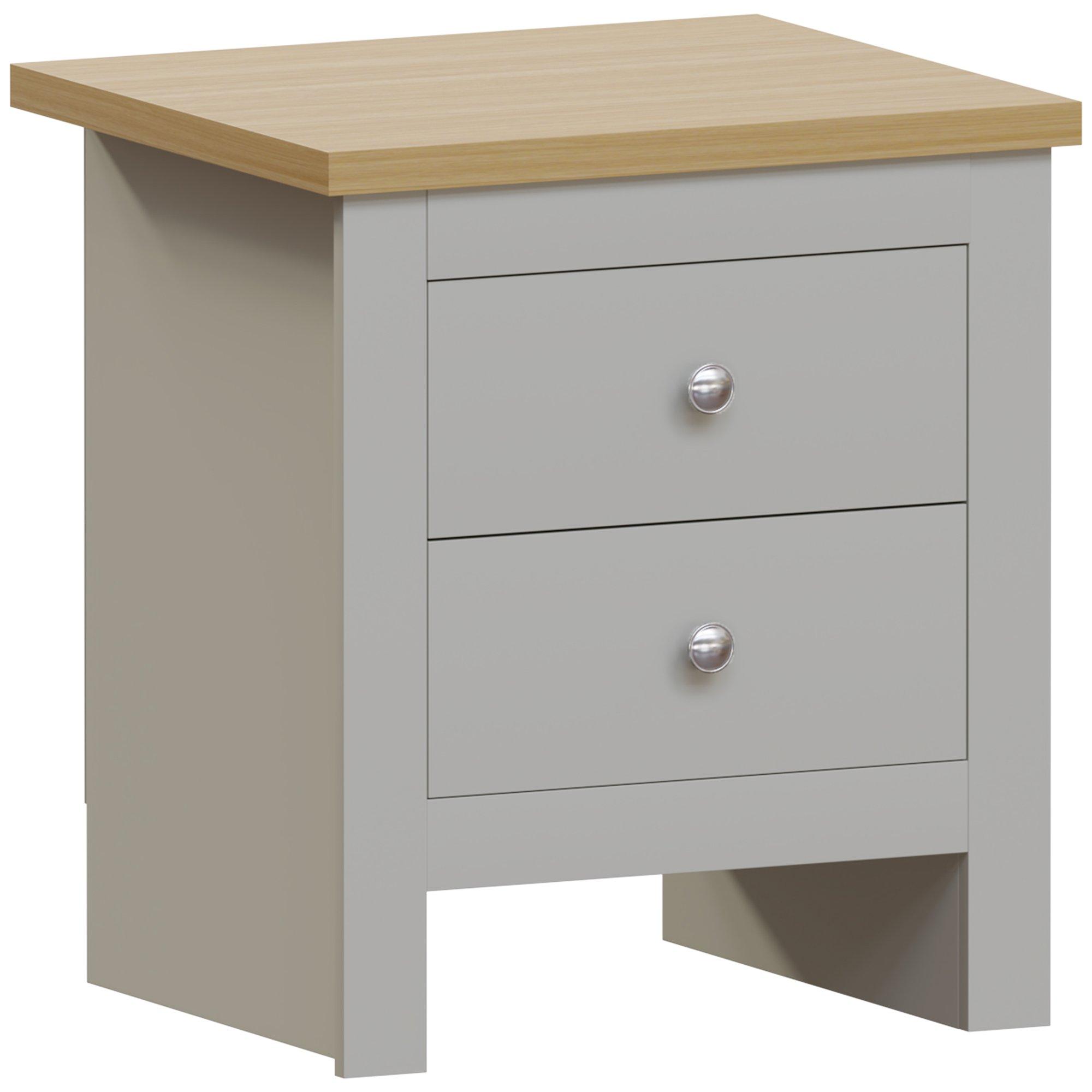Grey - Lassic - Vida Designs Arlington 2 Drawer Bedside Chest - 8