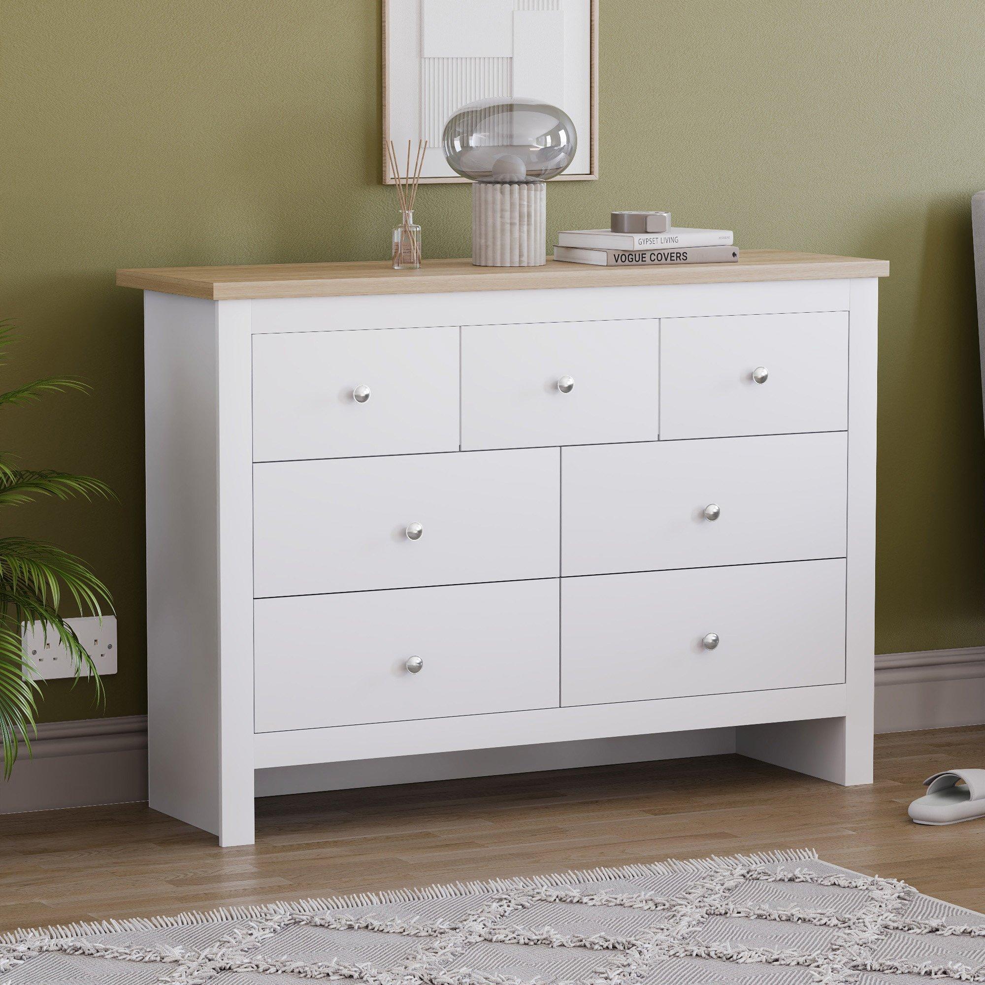White - Lassic - Vida Designs Arlington 4+3 Drawer Chest - 1