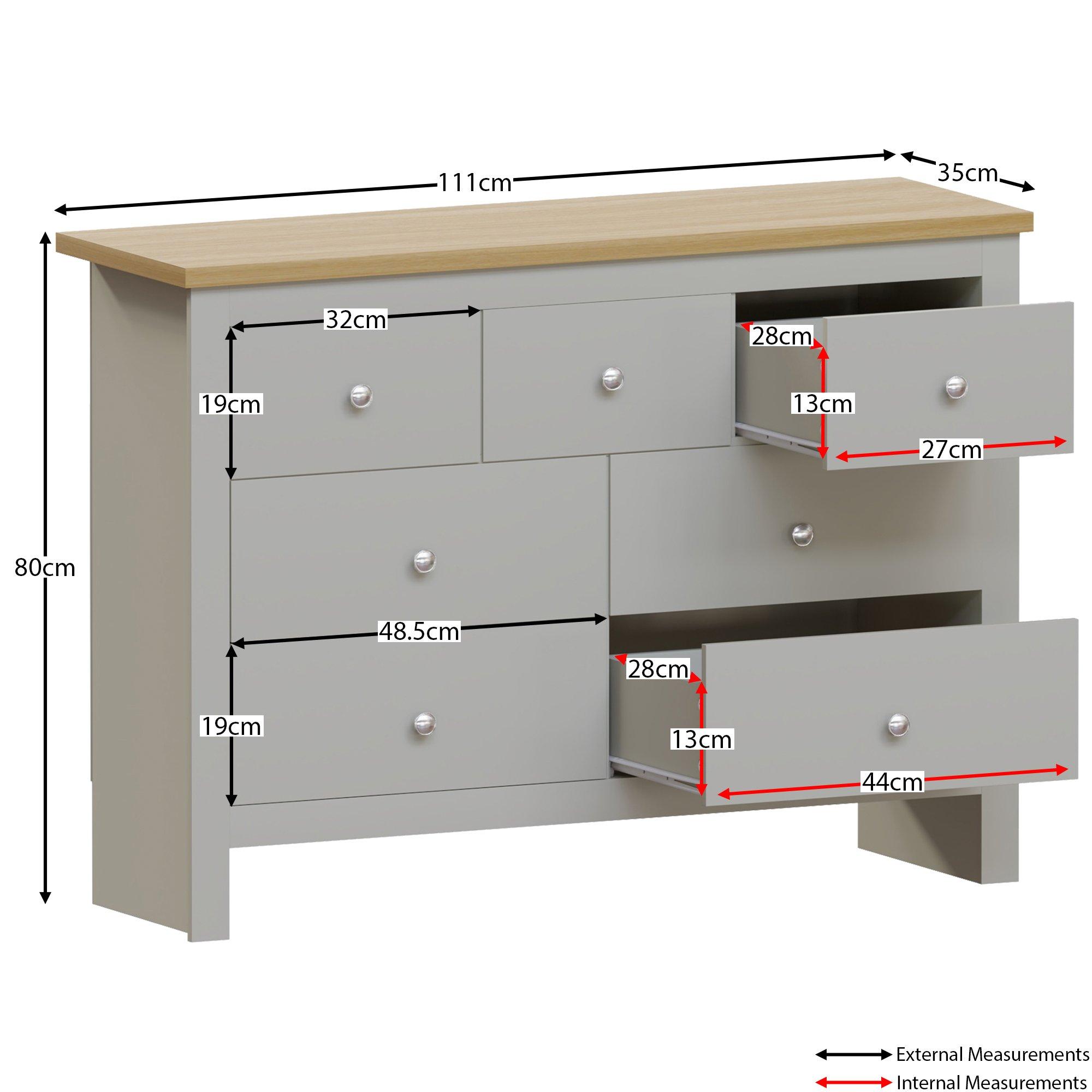 Grey - Lassic - Vida Designs Arlington 4+3 Drawer Chest - 2