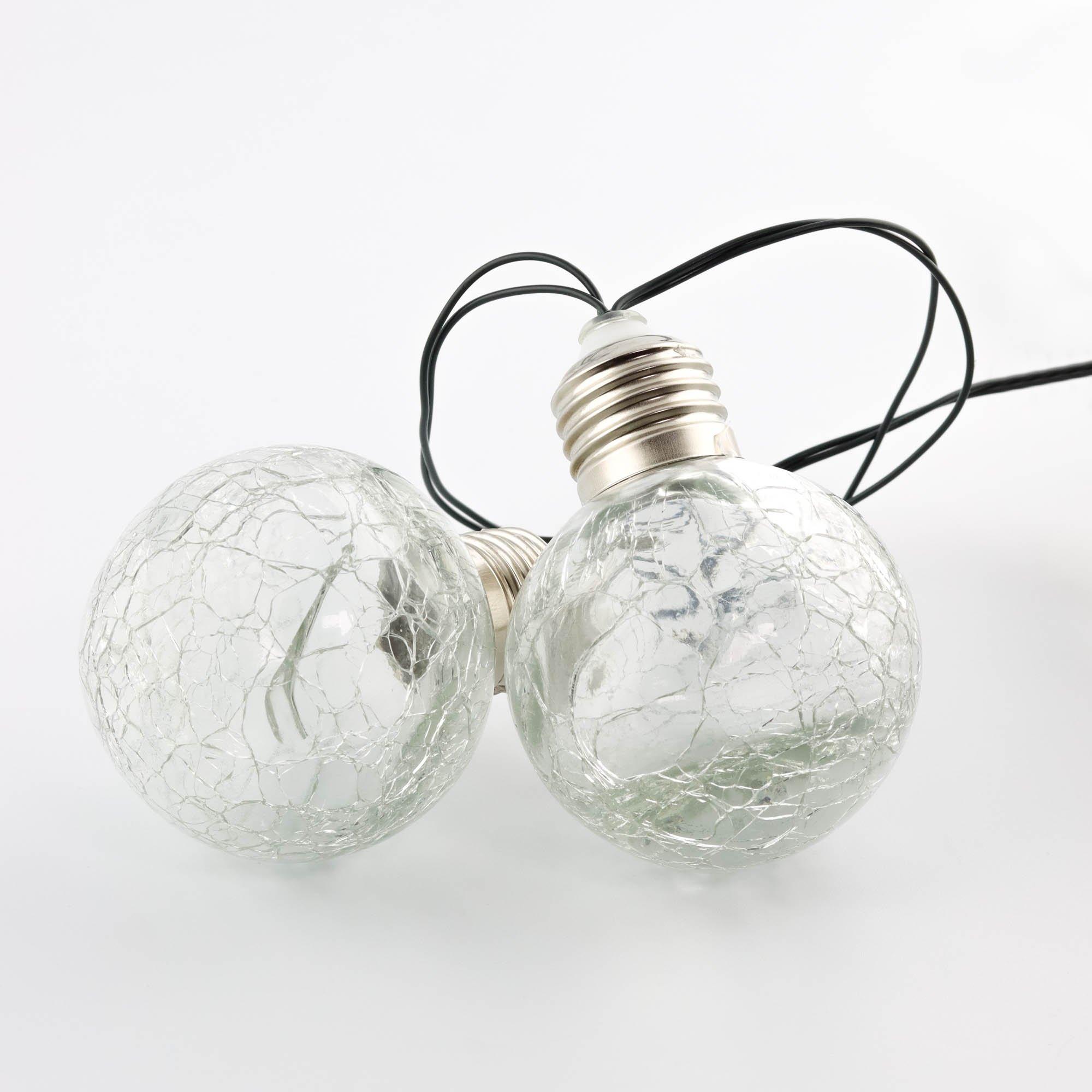 Multi - Streetwize - Set of 10 Crackle Ball Solar String Light - 4