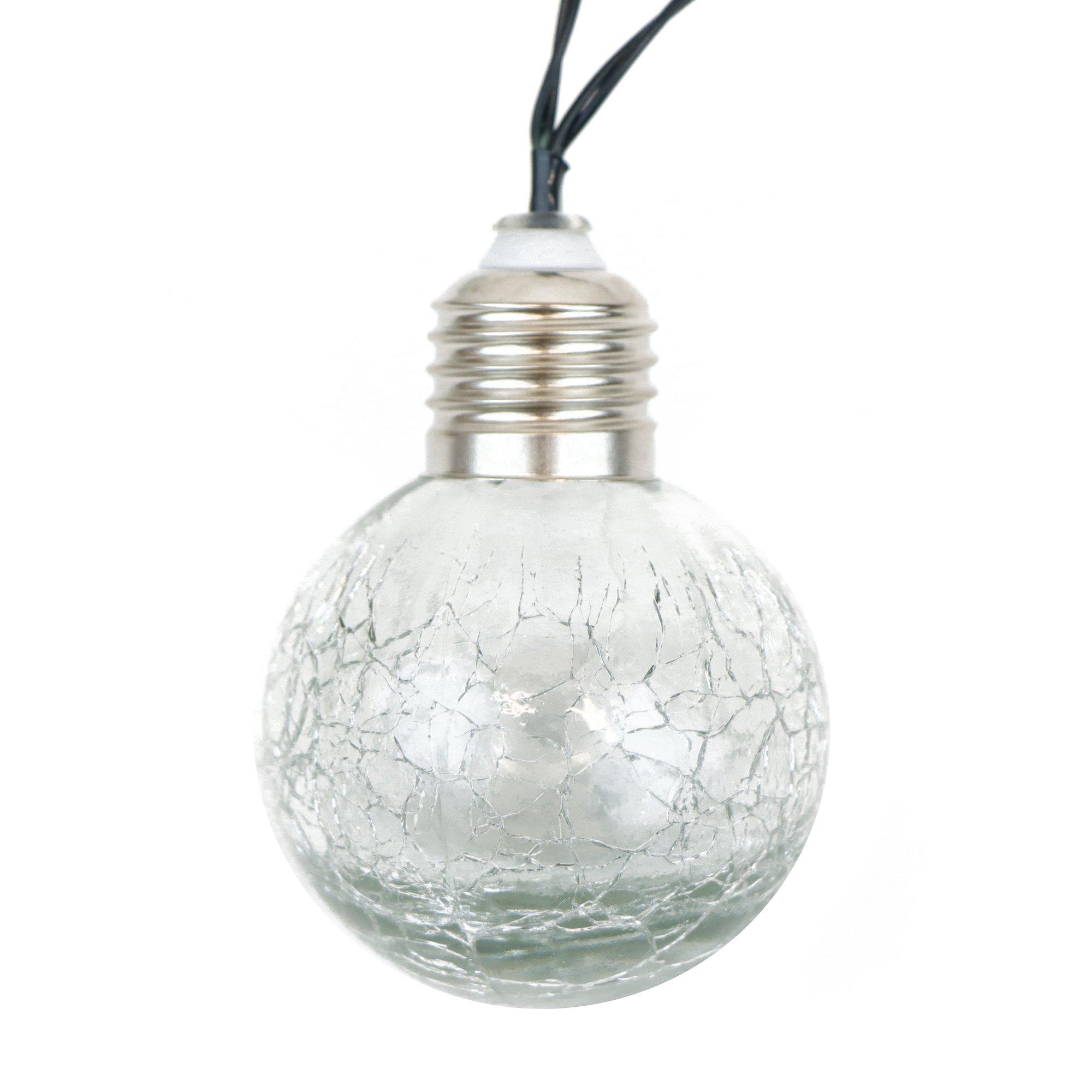 Multi - Streetwize - Set of 10 Crackle Ball Solar String Light - 6