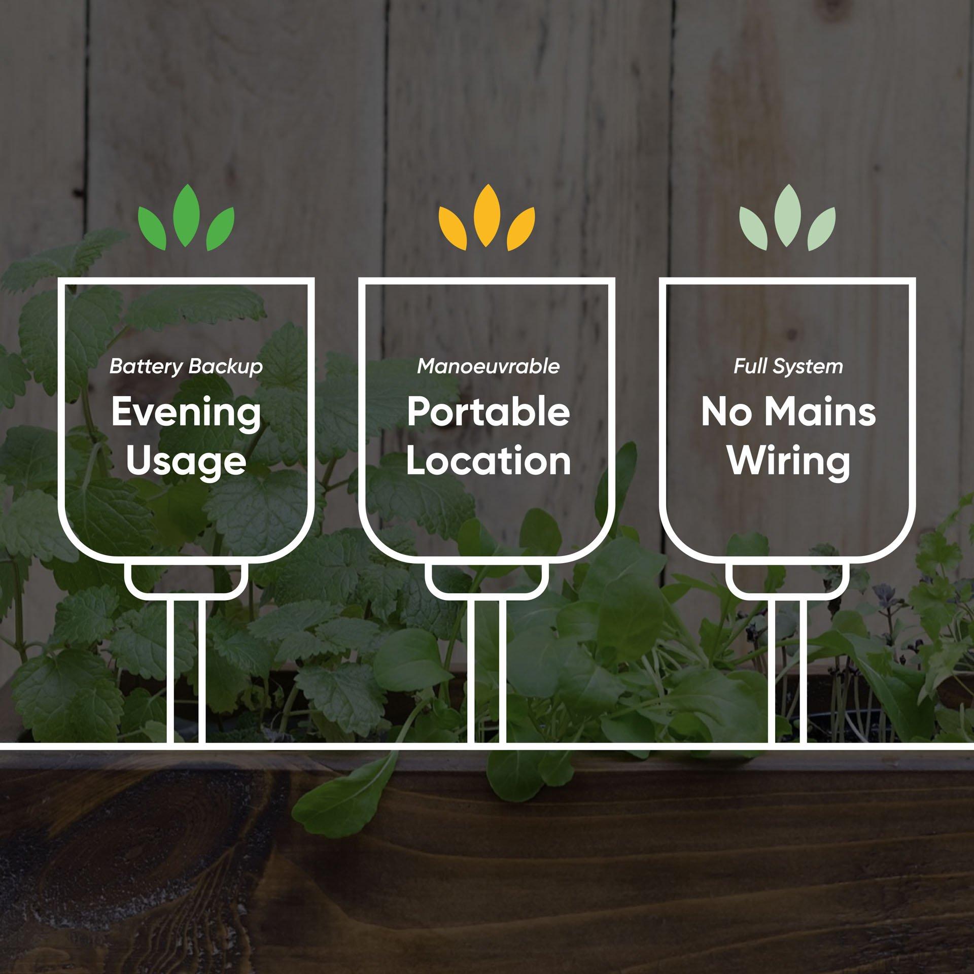 Black - Streetwize - Set of 4 Solar Rattan Effect Light - 5