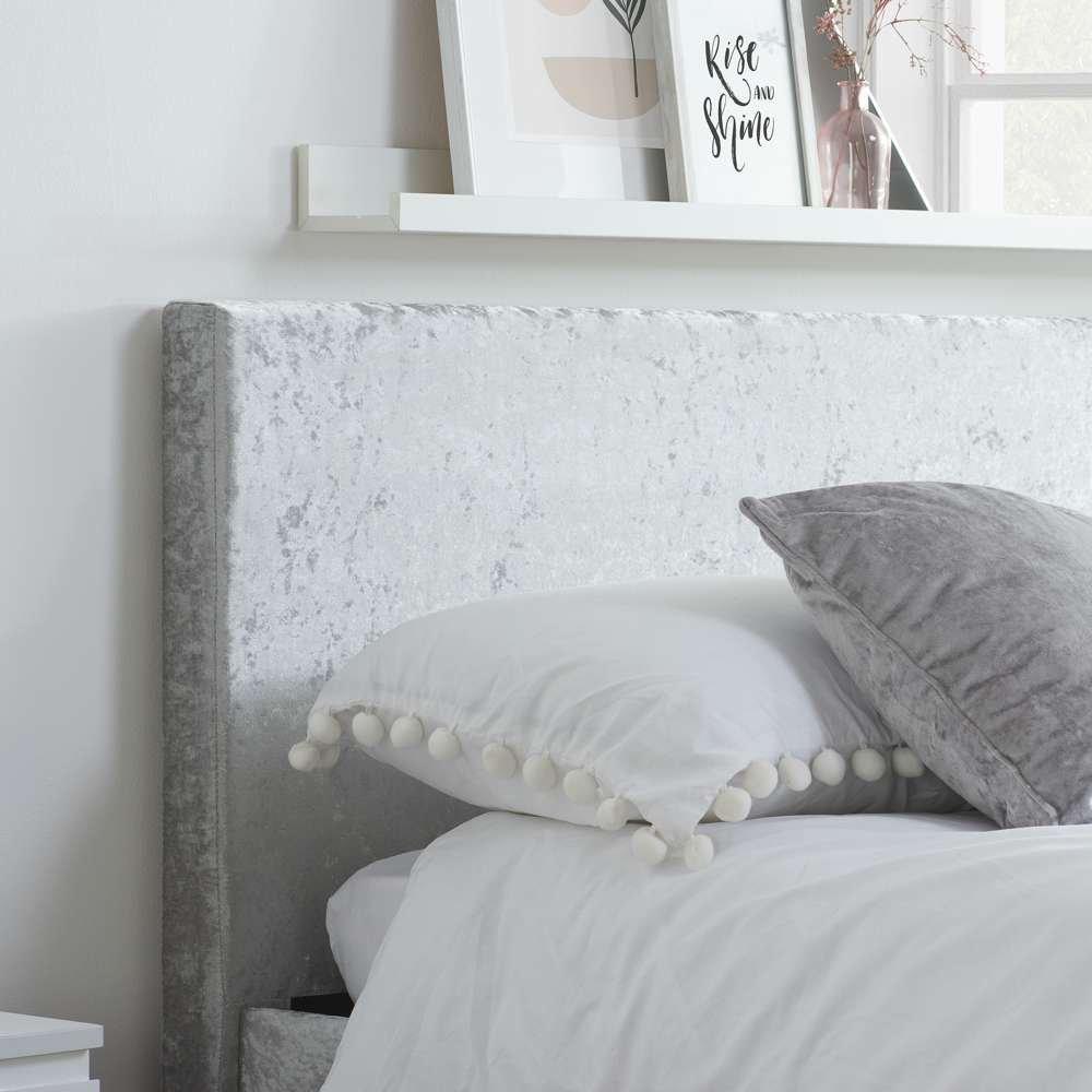 Steel - Birlea - Berlin Ottoman Bed in Crushed Velvet - 3