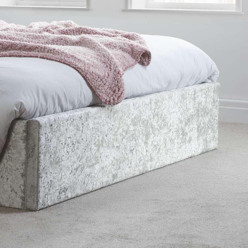 Steel - Birlea - Berlin Ottoman Bed in Crushed Velvet - 5