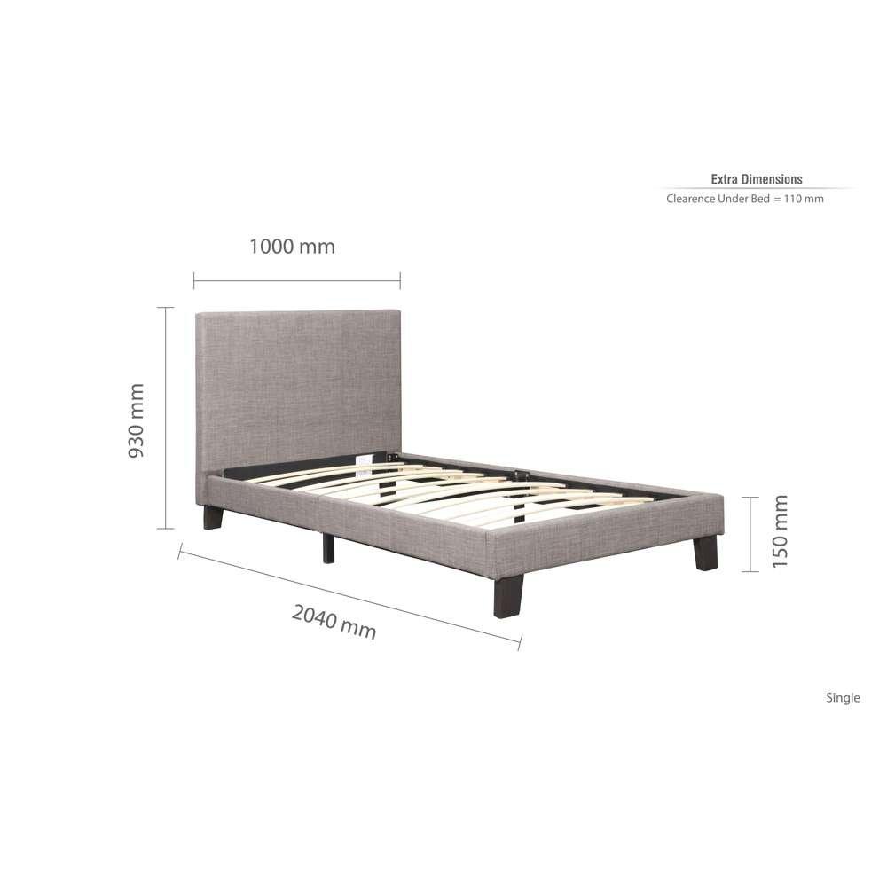 Grey - Birlea - Berlin Fabric Bed in Grey - 7