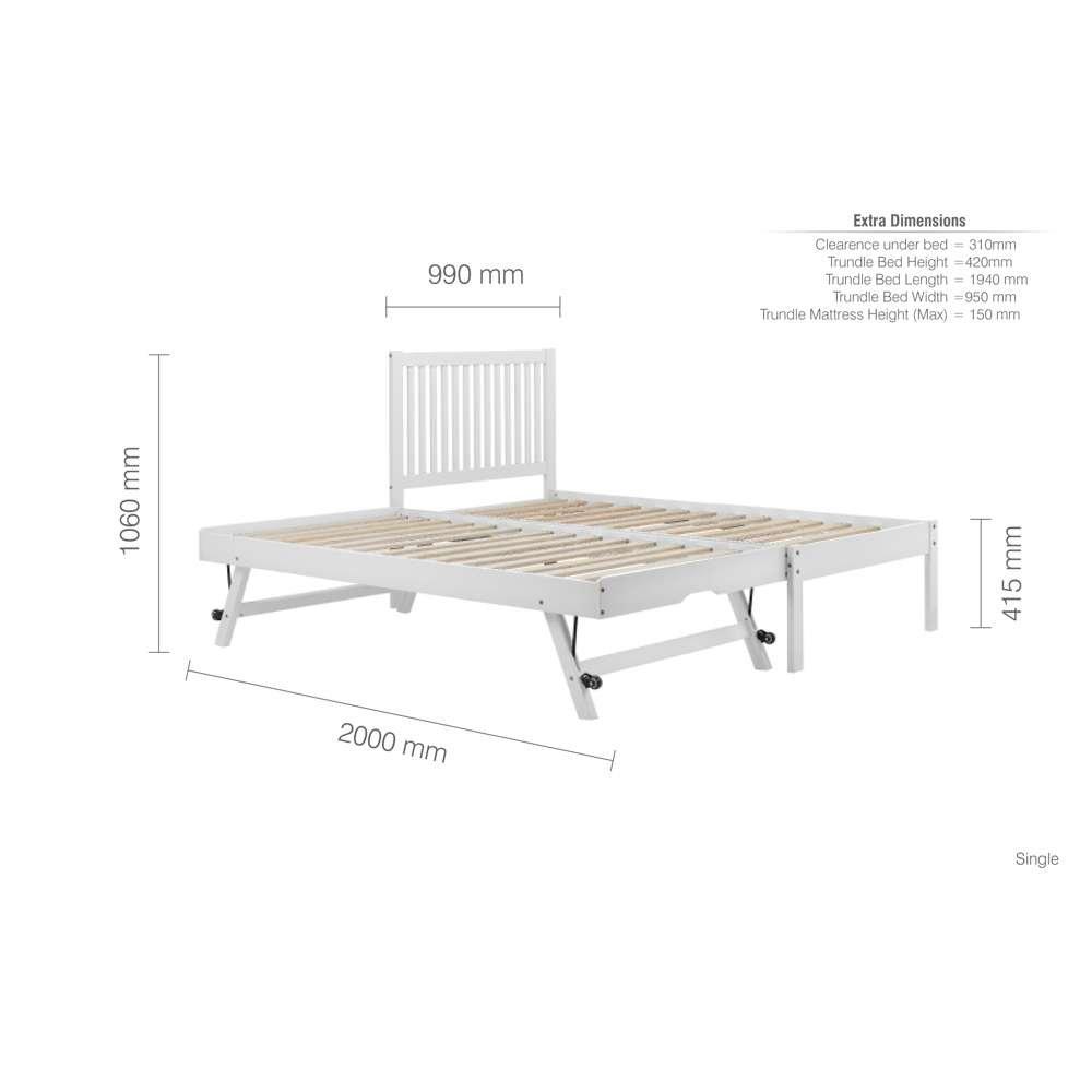 White - Birlea - Buxton Bed with Trundle - 12