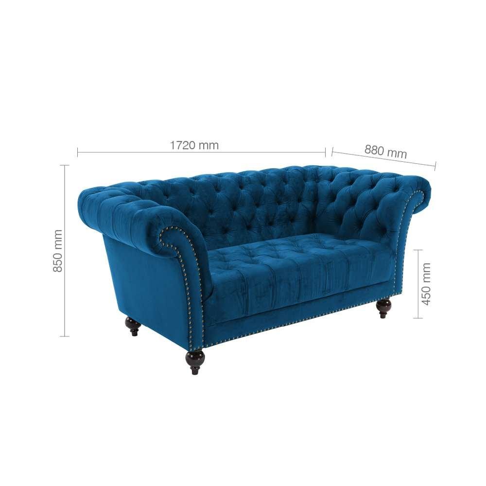 Blue - Birlea - Chester 2 Seater Sofa - 7
