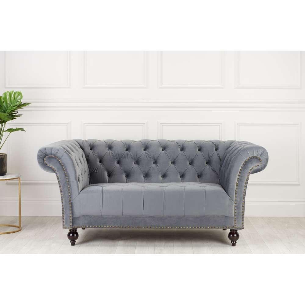 Grey - Birlea - Chester 2 Seater Sofa - 1