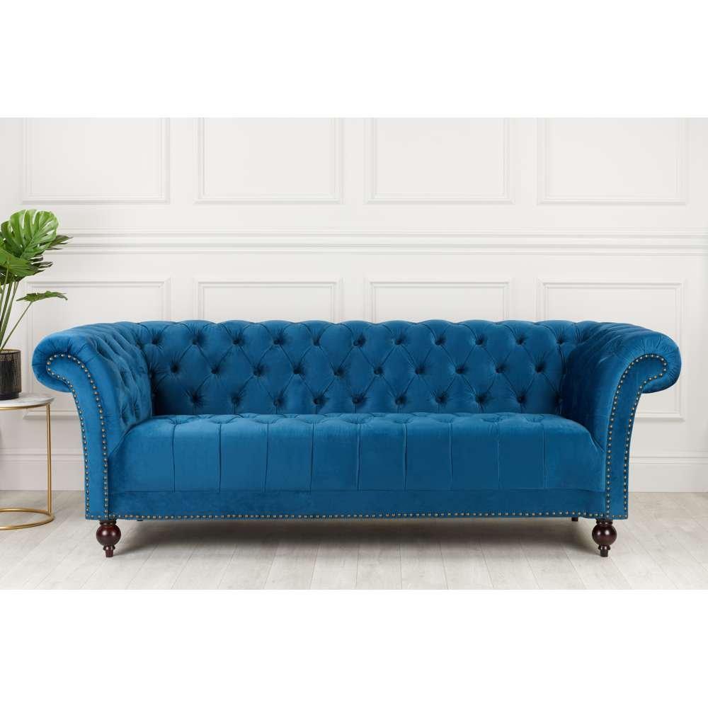 Blue - Birlea - Chester 3 Seater Sofa - 1