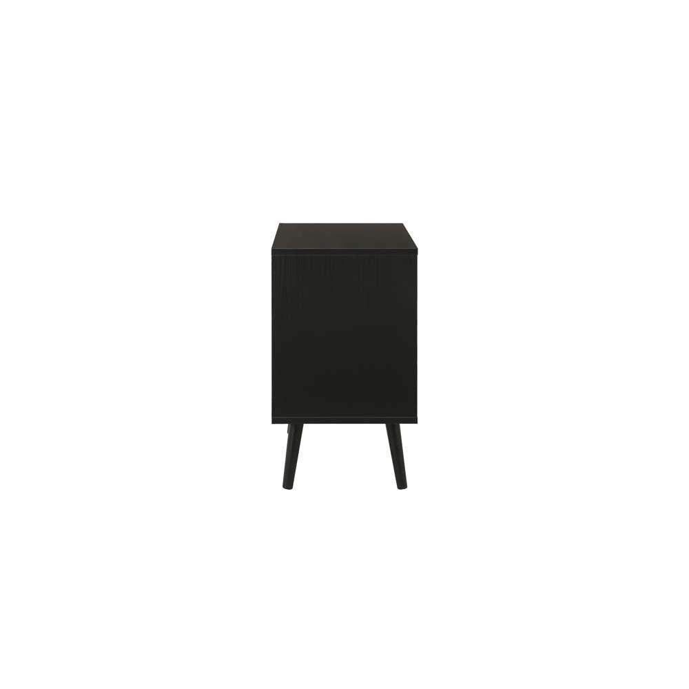 Black - Birlea - Croxley 2 Drawer Rattan Bedside - 10
