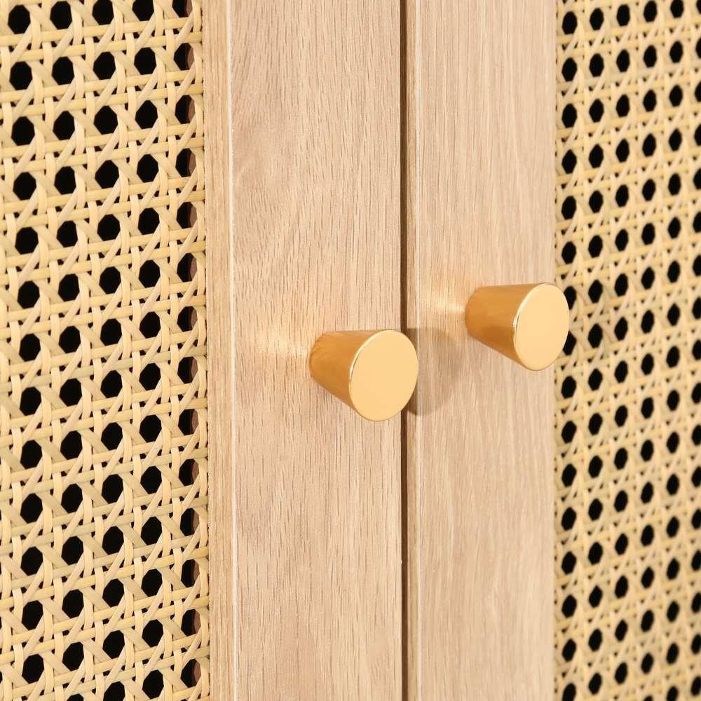 Black - Birlea - Croxley 2 Door 1 Drawer Rattan Wardrobe - 2