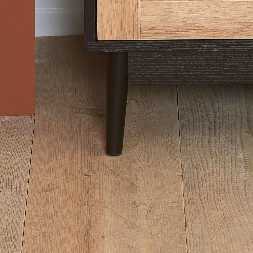 Black - Birlea - Croxley 2 Door 1 Drawer Rattan Wardrobe - 5