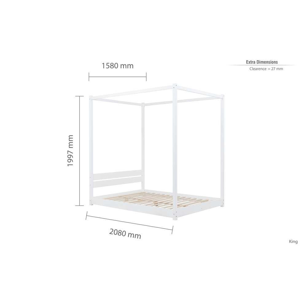 White - Birlea - Darwin Four Poster Bed - 8
