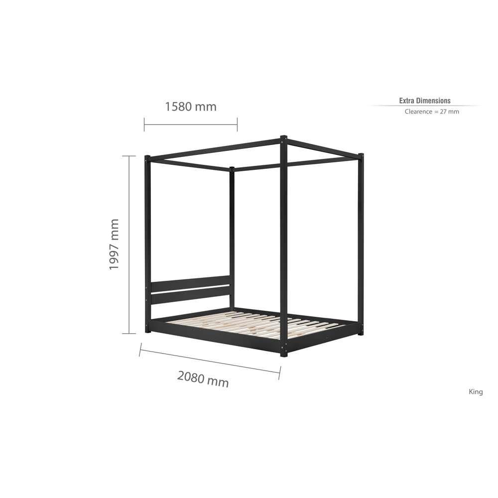 Black - Birlea - Darwin Four Poster Bed - 7