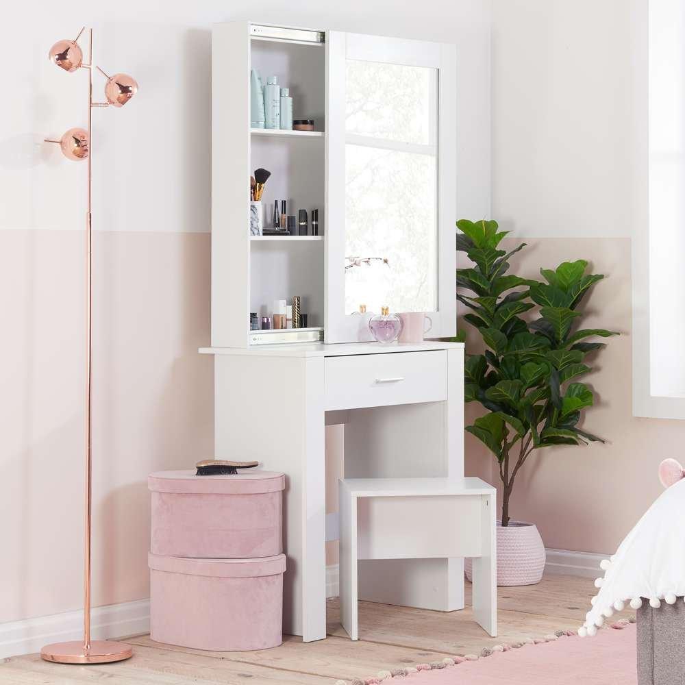 White - Birlea - Evelyn Sliding Mirror Dressing Table - 2