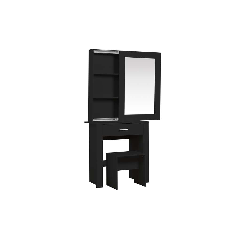 Black - Birlea - Evelyn Sliding Mirror Dressing Table - 8
