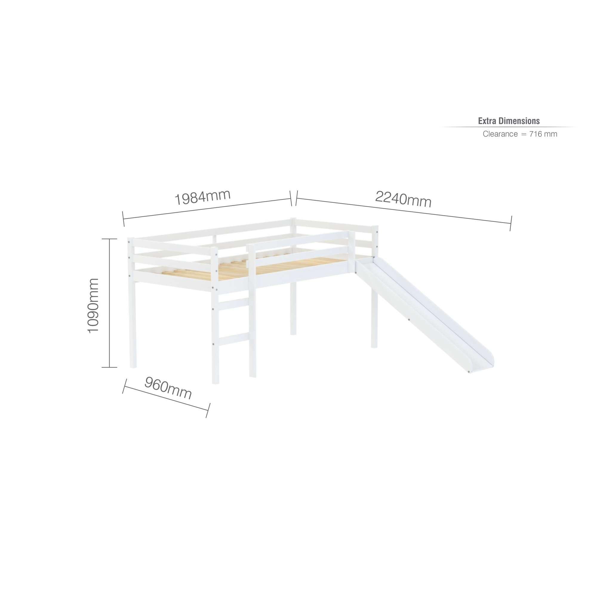 White - Birlea - Frankie Midi Sleeper With Slide - 8