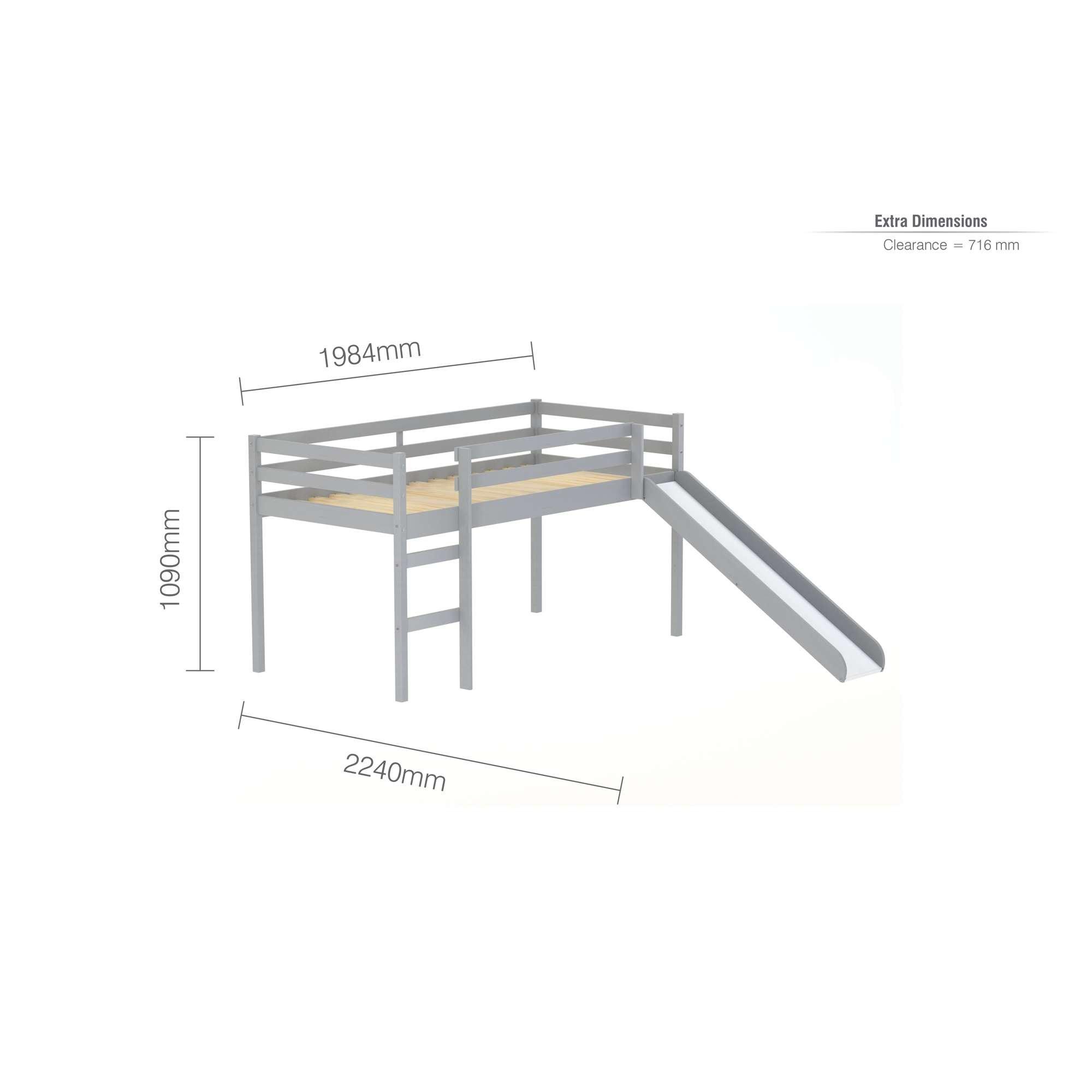 Grey - Birlea - Frankie Midi Sleeper With Slide - 8