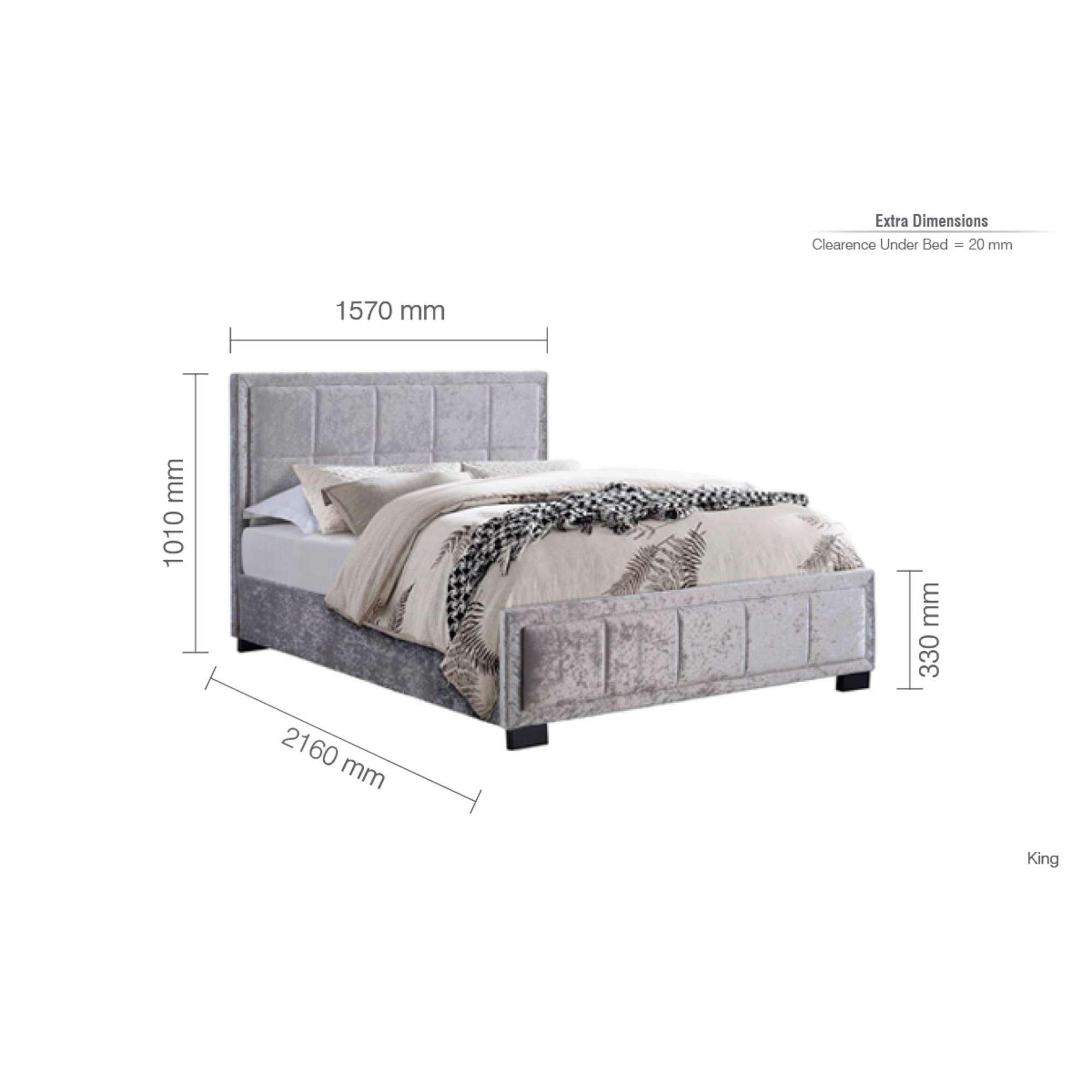 Steel - Birlea - Hannover Fabric Bed - 9