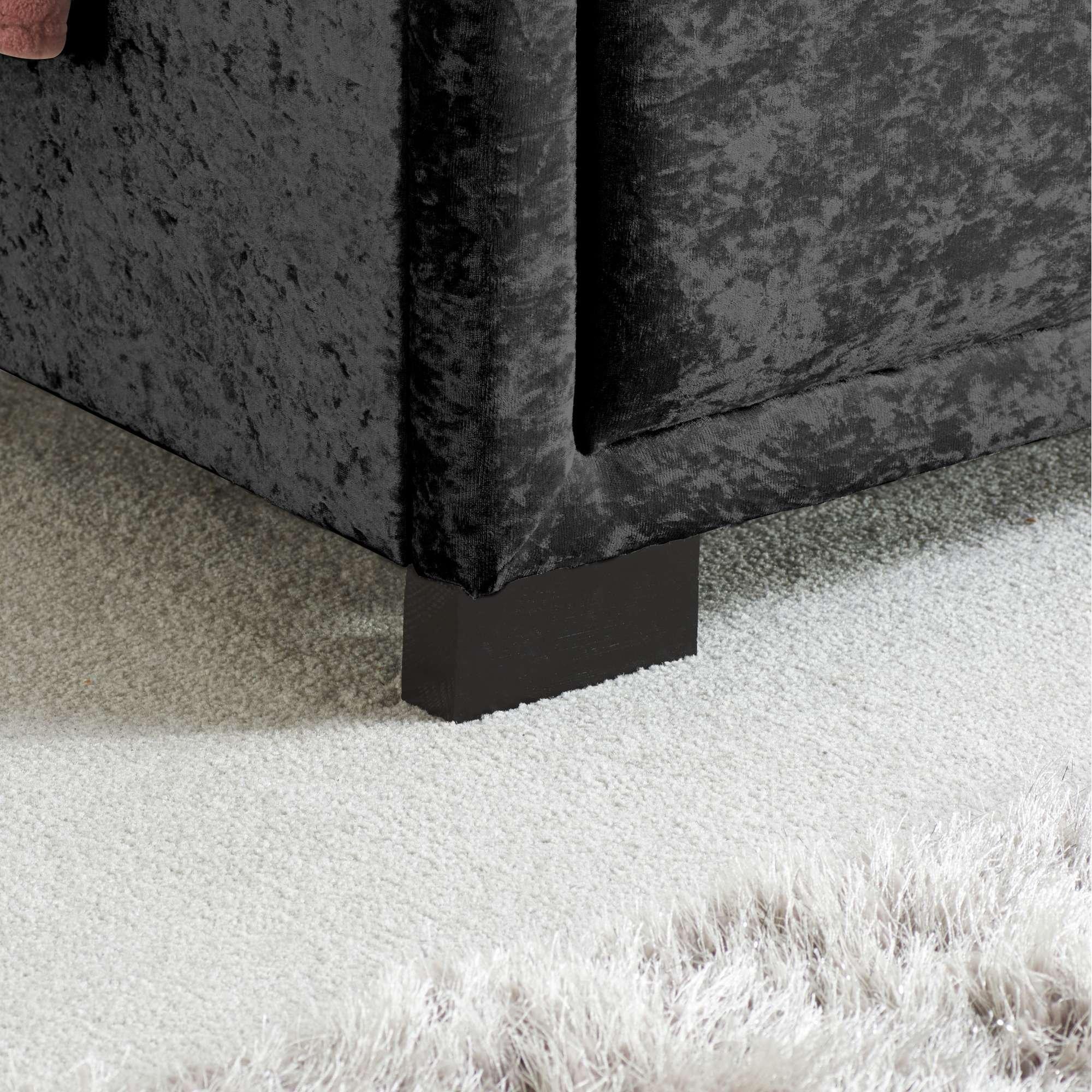Black - Birlea - Hannover Fabric Bed - 4