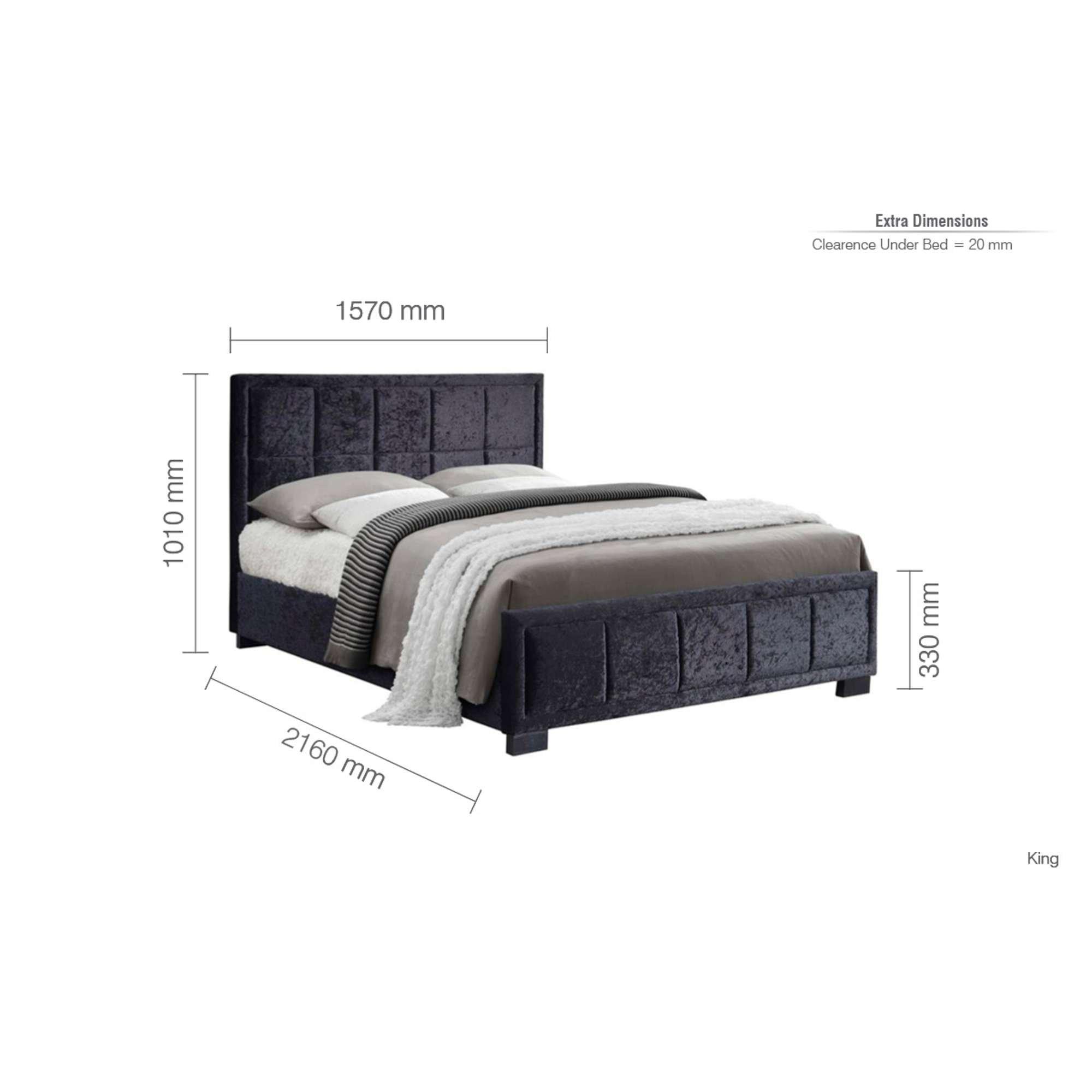 Black - Birlea - Hannover Fabric Bed - 9