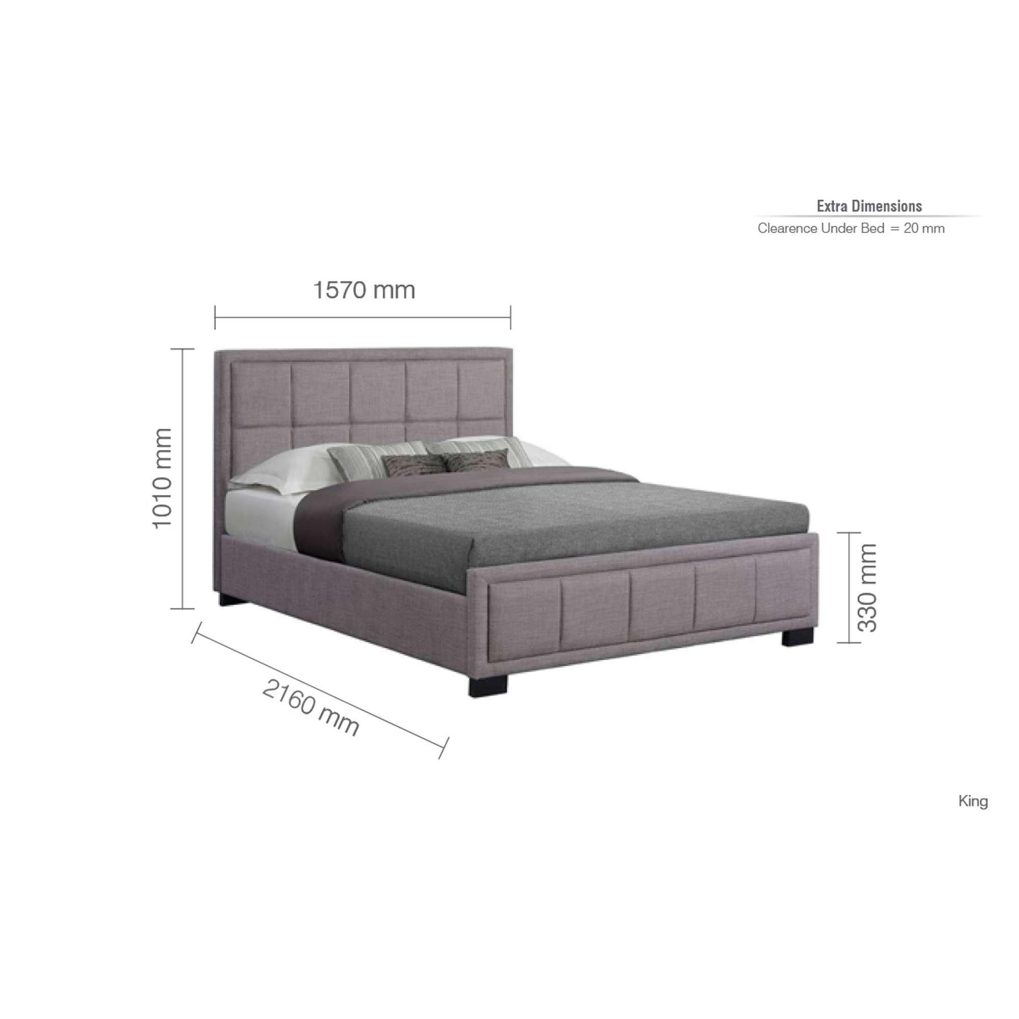 Grey - Birlea - Hannover Fabric Bed - 9