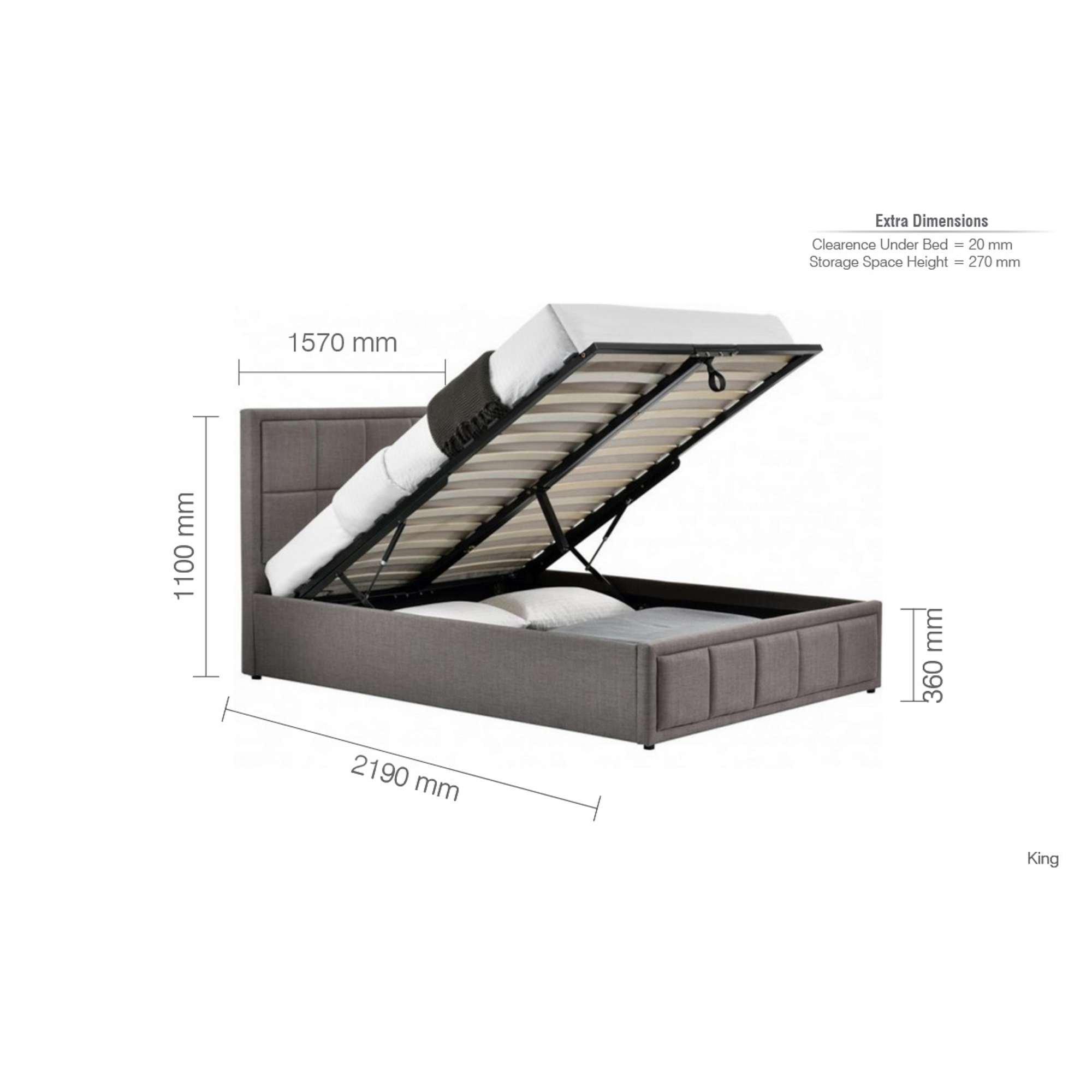Grey - Birlea - Hannover Ottoman Bed - 9