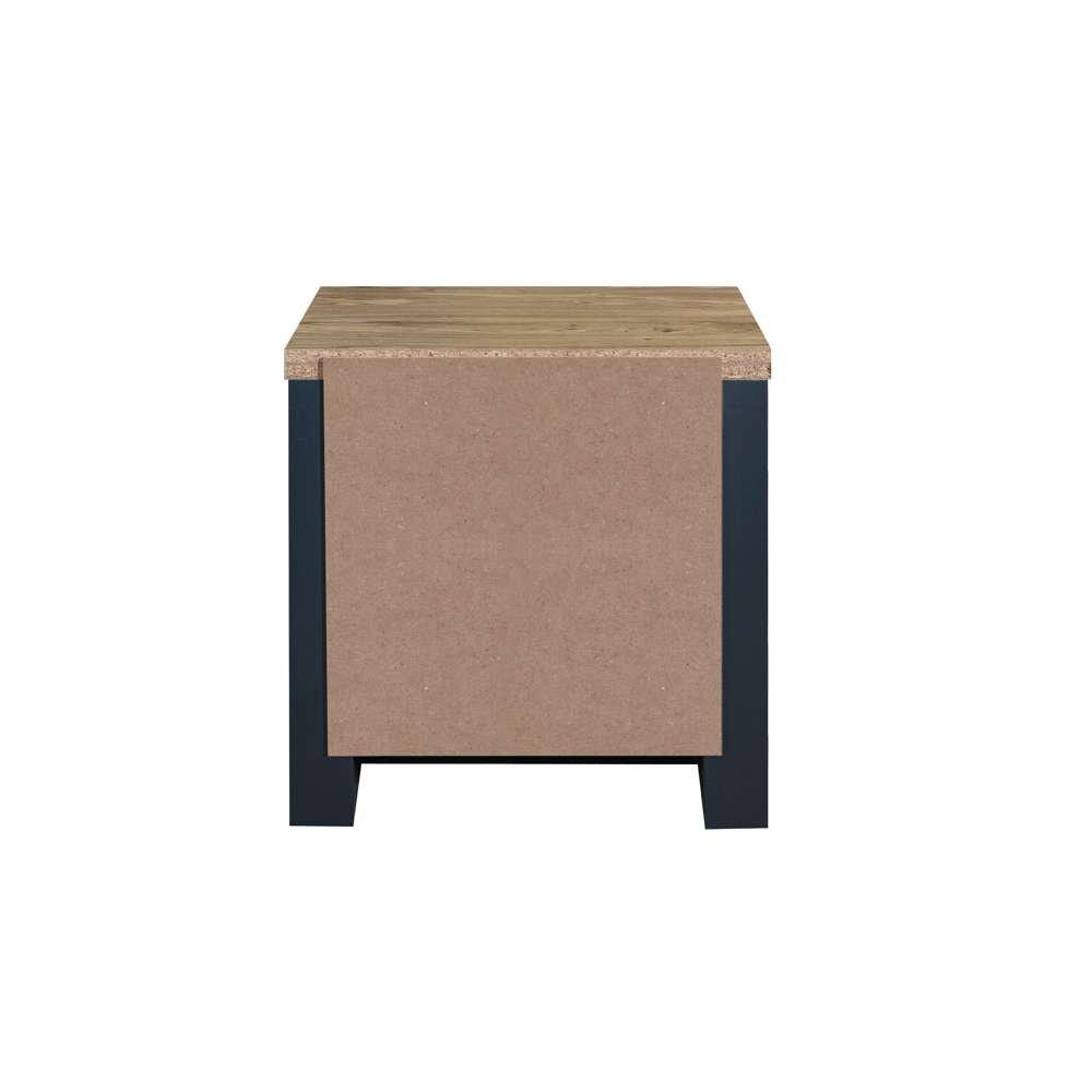 Navy Blue & Oak - Birlea - Highgate 1 Drawer Lamp Table - 3
