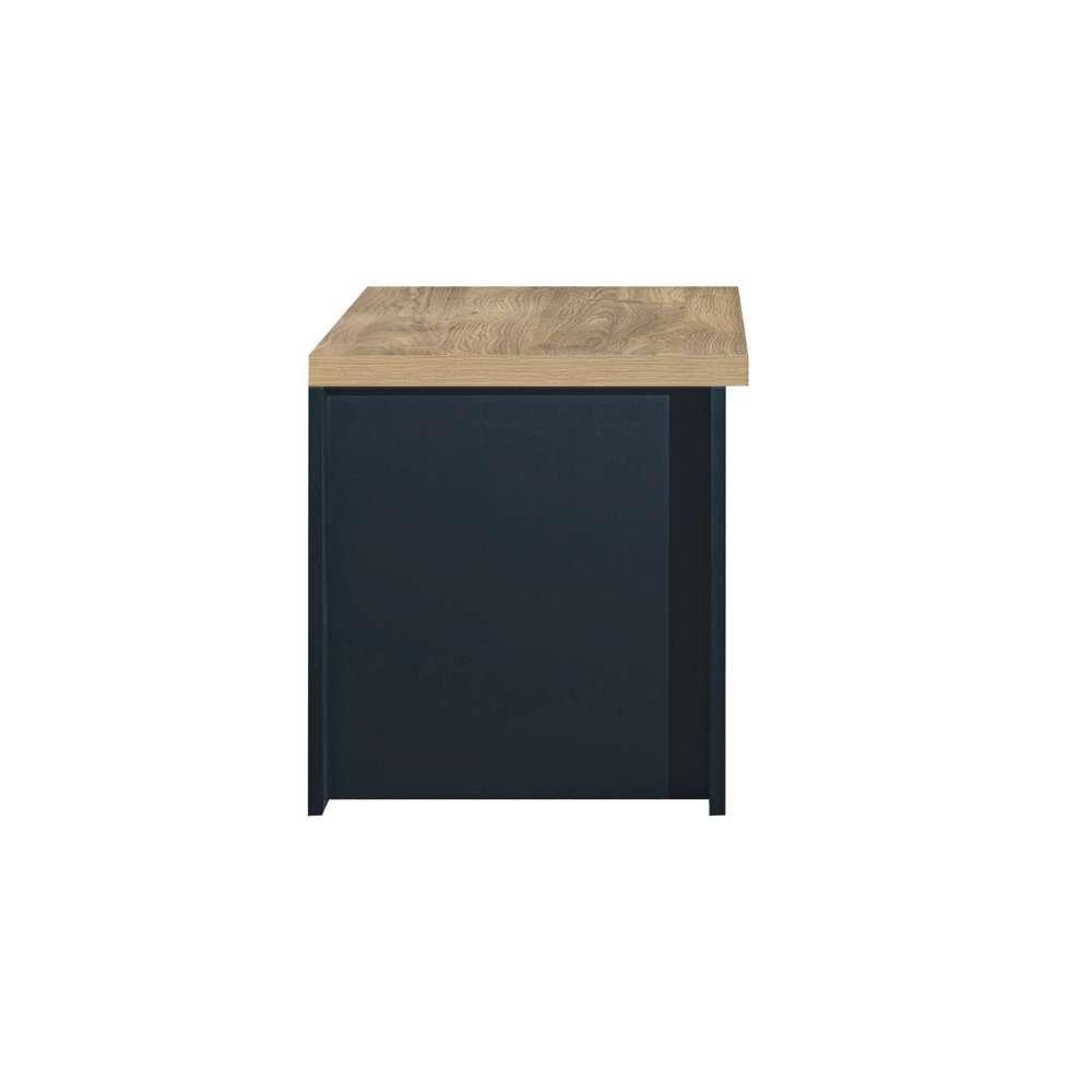 Navy Blue & Oak - Birlea - Highgate 1 Drawer Lamp Table - 5