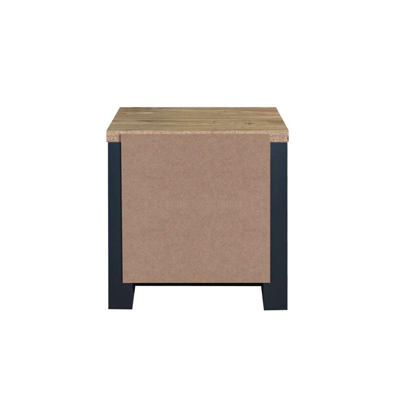 Navy Blue & Oak - Birlea - Highgate 1 Drawer Lamp Table - 8