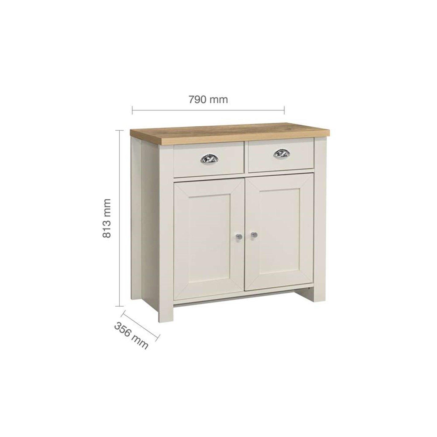 Cream & Oak - Birlea - Highgate 2 Door 2 Drawer Sideboard - 9