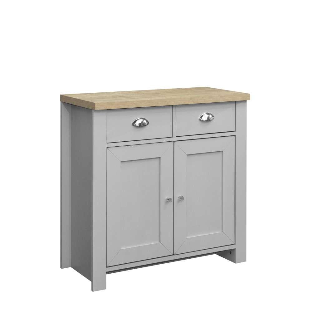 Grey & Oak - Birlea - Highgate 2 Door 2 Drawer Sideboard - 2