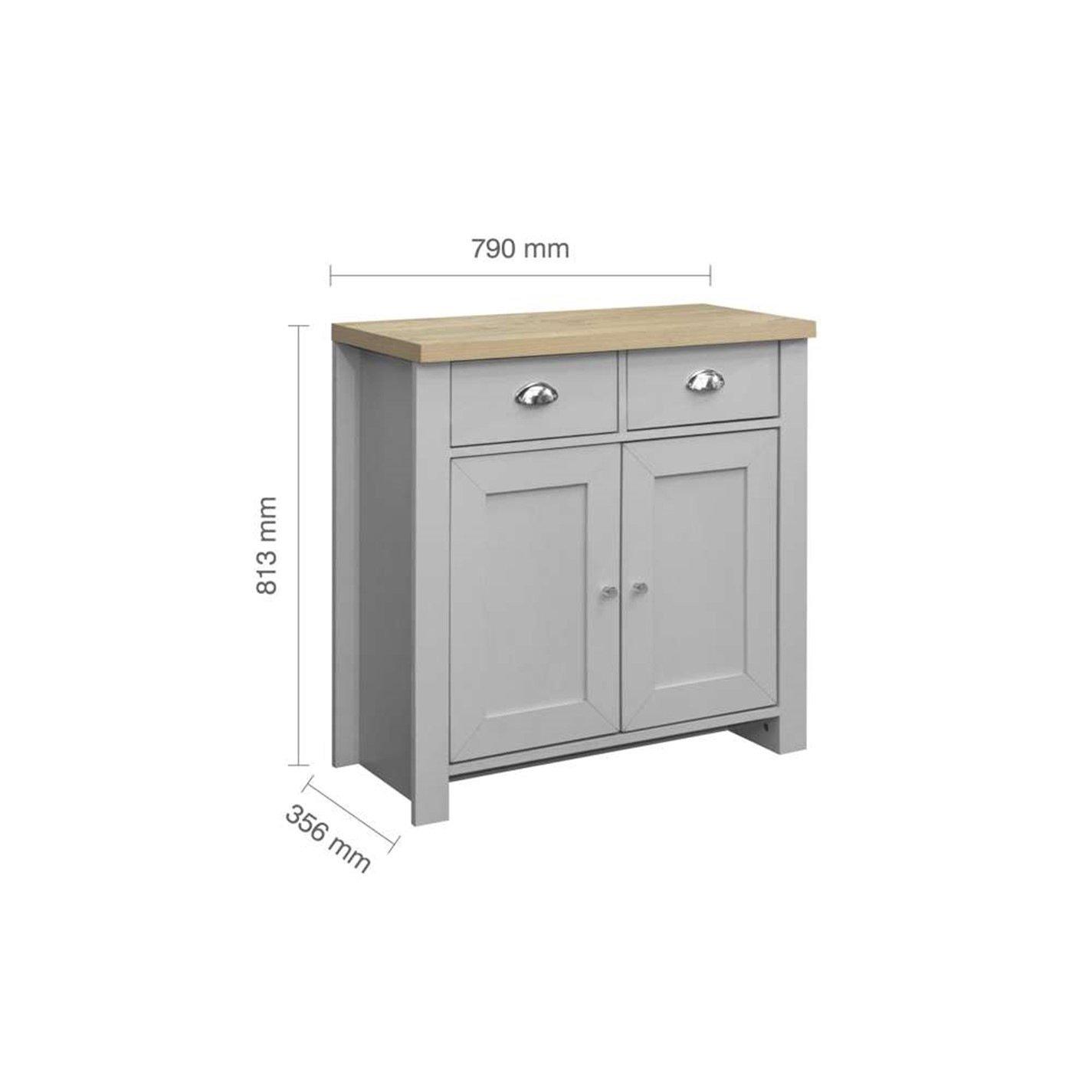 Grey & Oak - Birlea - Highgate 2 Door 2 Drawer Sideboard - 9