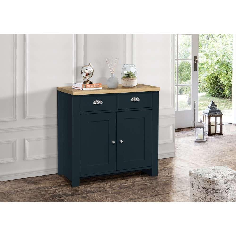 Navy Blue & Oak - Birlea - Highgate 2 Door 2 Drawer Sideboard - 1