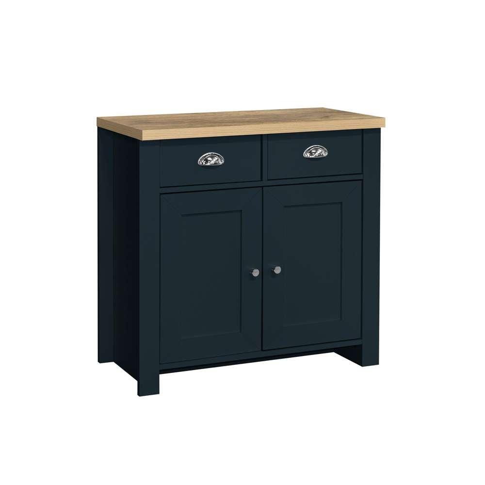 Navy Blue & Oak - Birlea - Highgate 2 Door 2 Drawer Sideboard - 2