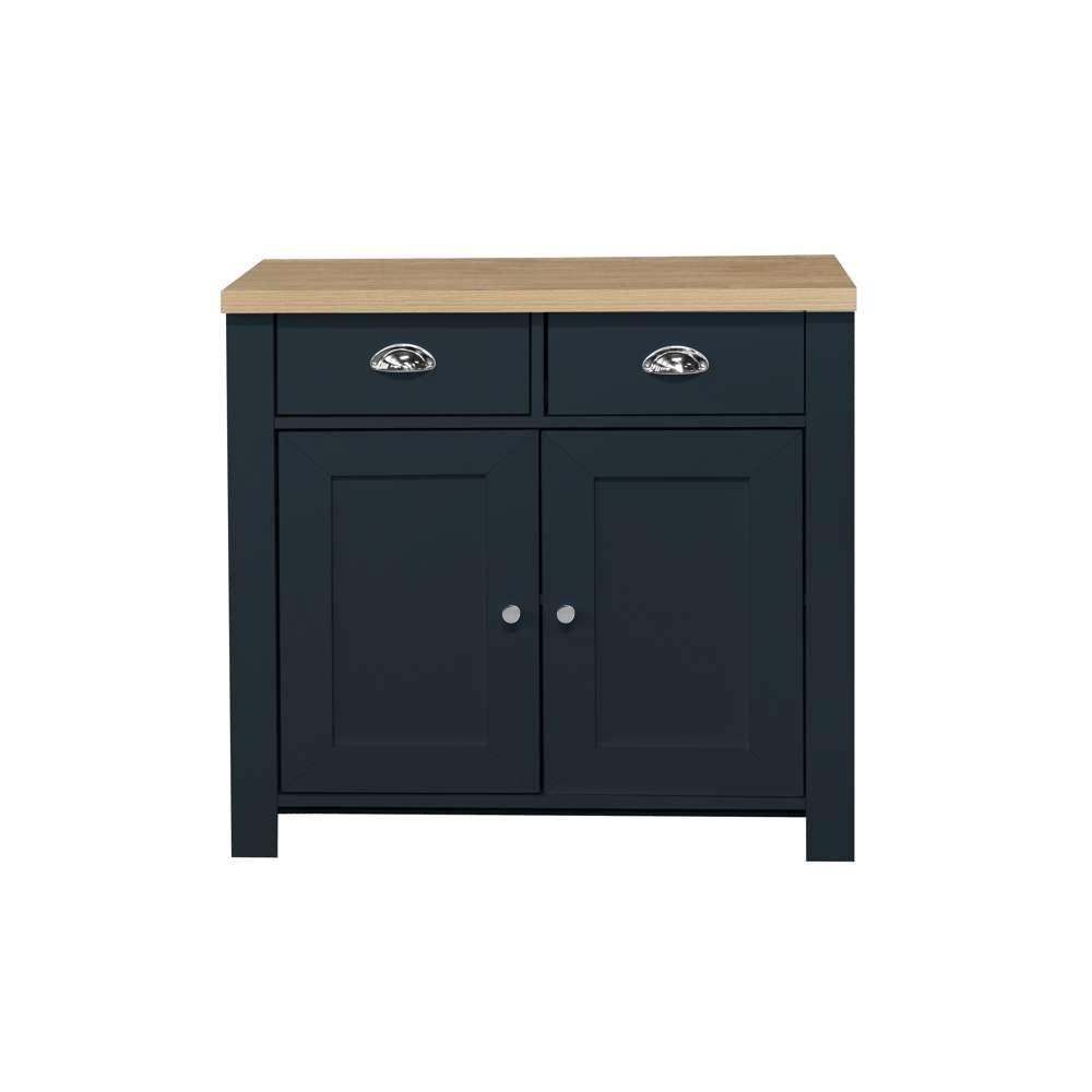Navy Blue & Oak - Birlea - Highgate 2 Door 2 Drawer Sideboard - 4