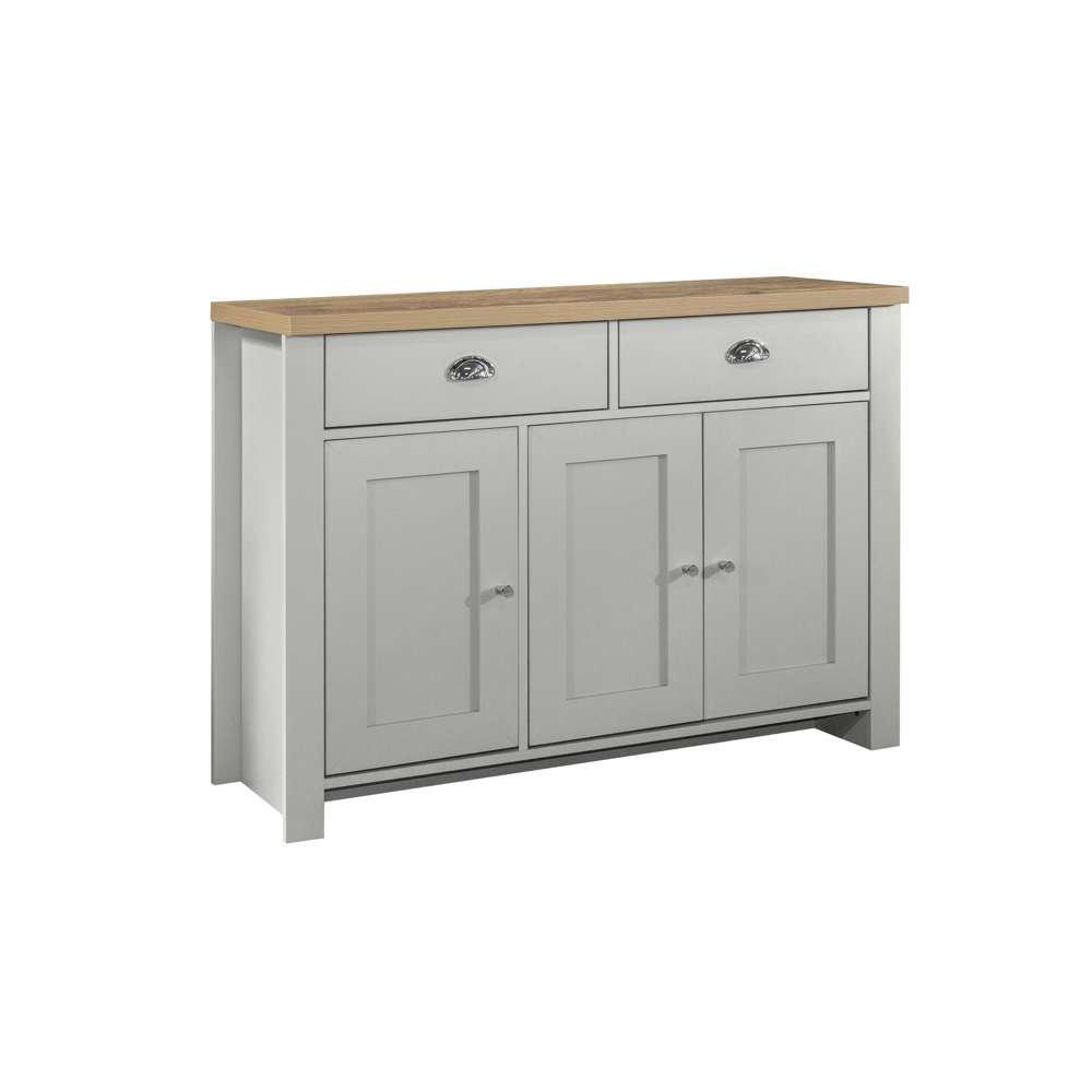 Grey & Oak - Birlea - Highgate 3 Door 2 Drawer Sideboard - 2