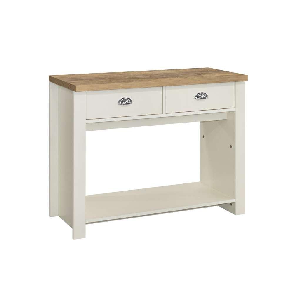 Cream & Oak - Birlea - Highgate 2 Drawer Console Table - 2