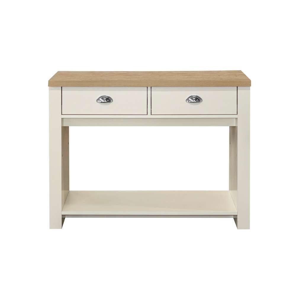 Cream & Oak - Birlea - Highgate 2 Drawer Console Table - 4