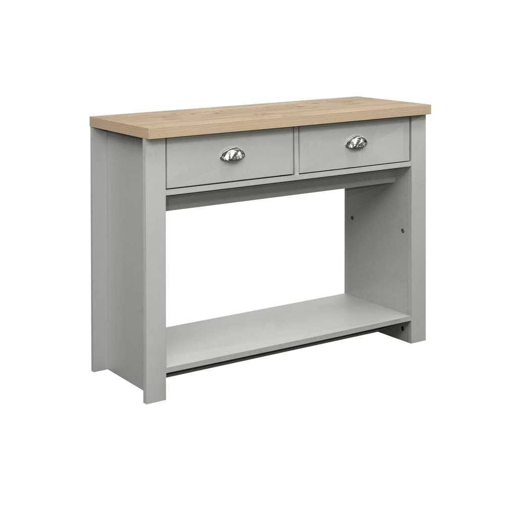 Grey & Oak - Birlea - Highgate 2 Drawer Console Table - 2