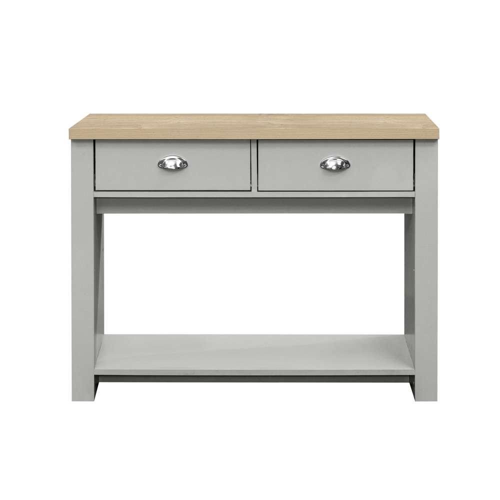 Grey & Oak - Birlea - Highgate 2 Drawer Console Table - 4