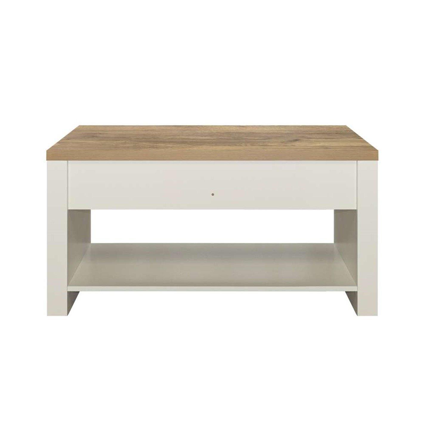 Cream & Oak - Birlea - Highgate 2 Drawer Coffee Table - 7