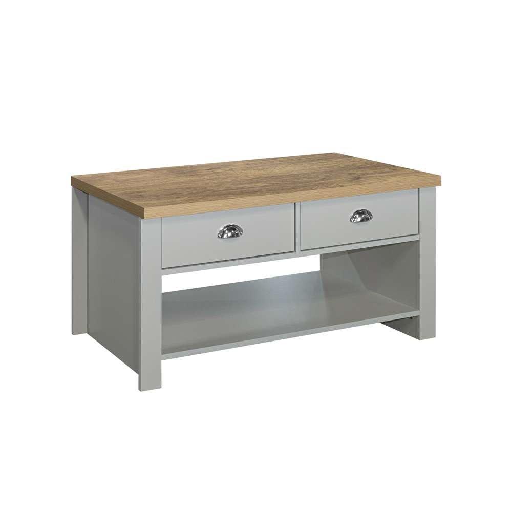 Grey & Oak - Birlea - Highgate 2 Drawer Coffee Table - 2